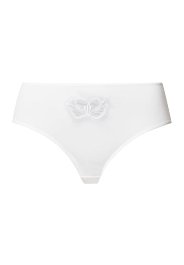 Kalea Floral Embroidered Hi-Cut Briefs | Off White 70849-102